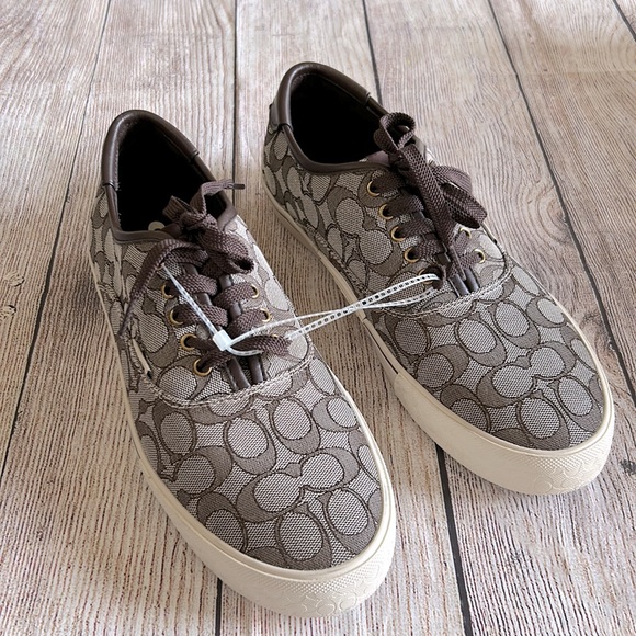 Coach Skate Lace Up Sneaker In Signature Jacquard - Picture 2 of 7